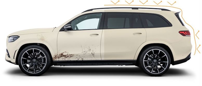 Автомобиль — демонстрация покрытия кузова