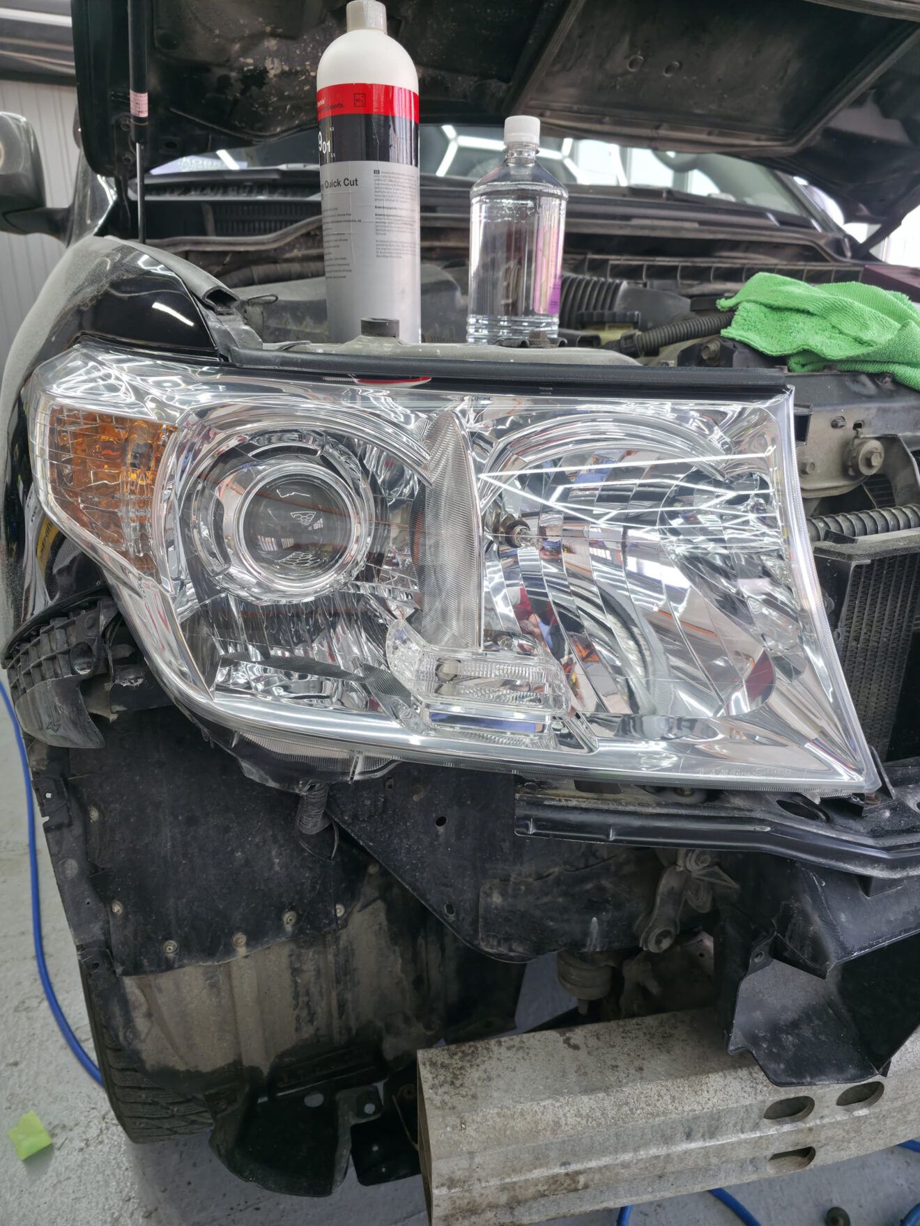 восстановление фар toyota land cruiser 200 с помощью полировки