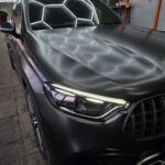 Оклейка серого Mercedes-AMG GLC 43 в матовый полиуретан